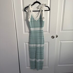 Tie Midi Bodycon Dress